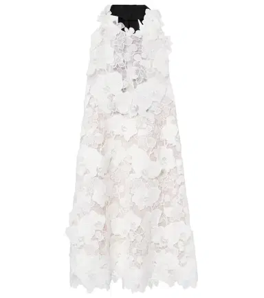 Oscar de la Renta Floral guipure lace minidress | Thumbnail 1