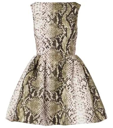 Oscar de la Renta Snake-print faille minidress | Thumbnail 1