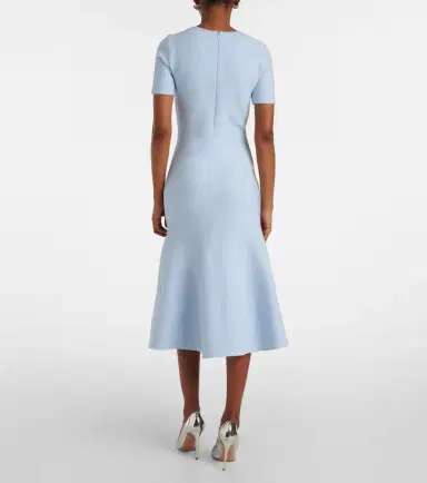 Oscar de la Renta Orchid-appliqué jacquard cocktail dress | Thumbnail 3