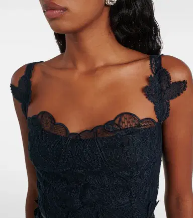Oscar de la Renta Floral lace midi dress | Thumbnail 3