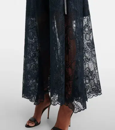 Oscar de la Renta Floral lace midi dress | Thumbnail 4