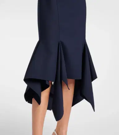 Oscar de la Renta Pleated wool-blend midi dress | Thumbnail 2