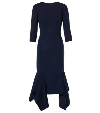 Oscar de la Renta Pleated wool-blend midi dress | Thumbnail 1