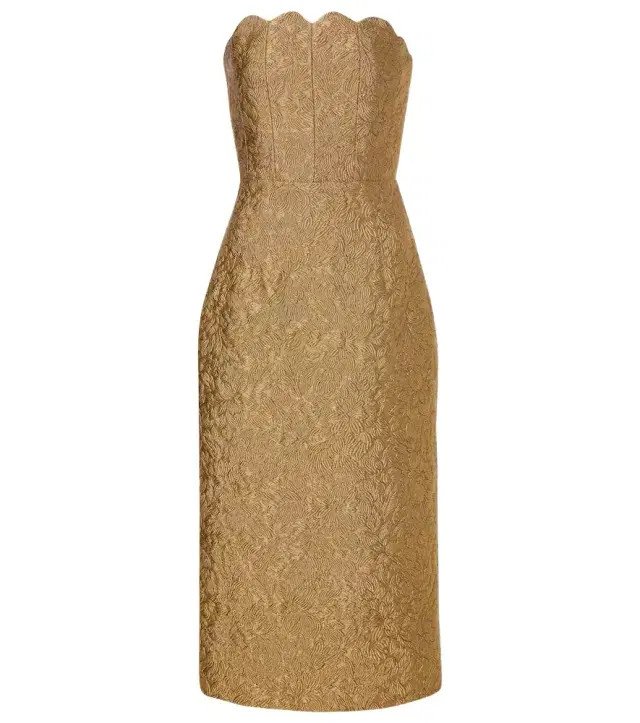 Markarian Marcella floral brocade cocktail dress