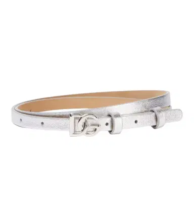 Dolce & Gabbana DG 10mm metallic leather belt | Thumbnail 1