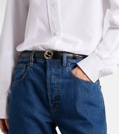 Gucci Interlocking G leather belt | Thumbnail 2