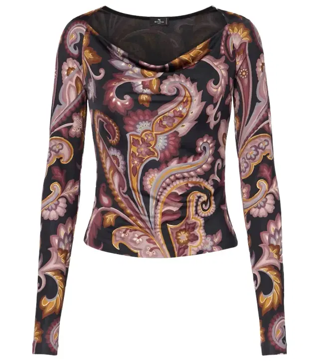 Etro Paisley jersey top