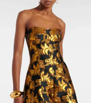 Etro Semi-sheer strapless lamé maxi dress | Thumbnail 2
