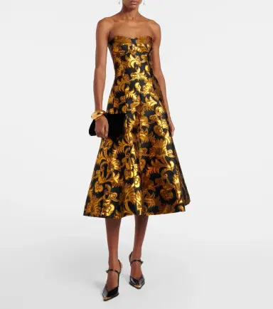 Etro Semi-sheer strapless lamé maxi dress | Thumbnail 3