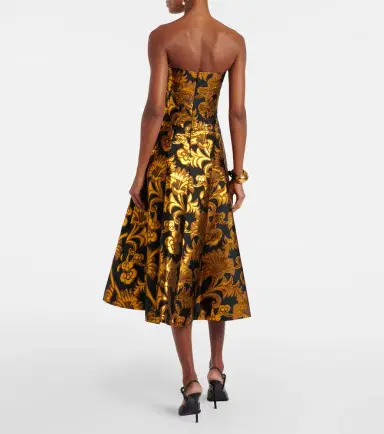 Etro Semi-sheer strapless lamé maxi dress | Thumbnail 4