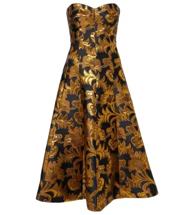 Etro Semi-sheer strapless lamé maxi dress | Thumbnail 1
