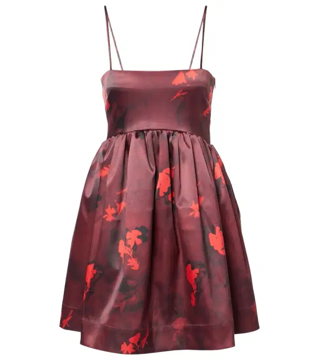 Ganni Floral satin minidress