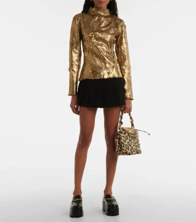 Ganni Metallic top | Thumbnail 3