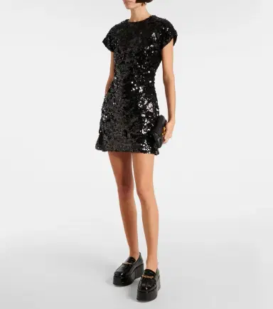 Ganni Sequined velvet minidress | Thumbnail 2