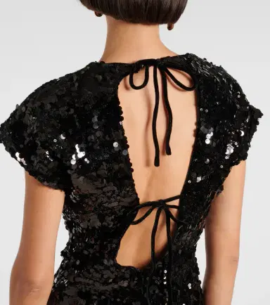 Ganni Sequined velvet minidress | Thumbnail 3