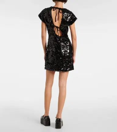 Ganni Sequined velvet minidress | Thumbnail 4
