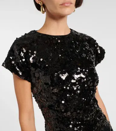 Ganni Sequined velvet minidress | Thumbnail 5