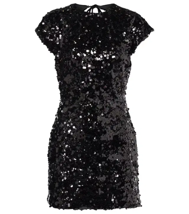 Ganni Sequined velvet minidress