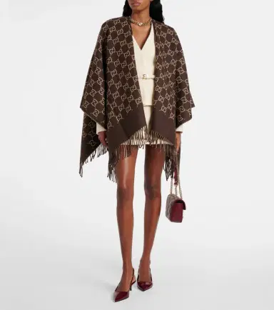 Gucci GG wool jacquard shawl | Thumbnail 2