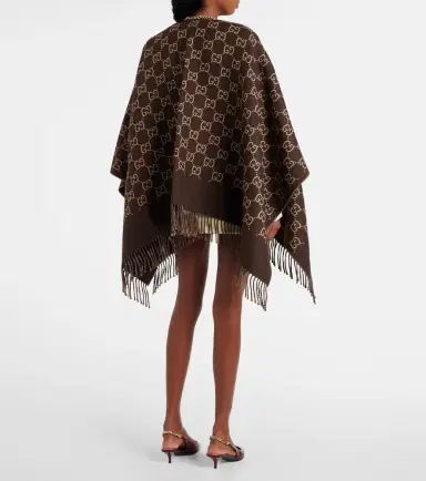 Gucci GG wool jacquard shawl | Thumbnail 4