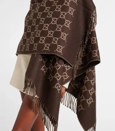 Gucci GG wool jacquard shawl | Thumbnail 5