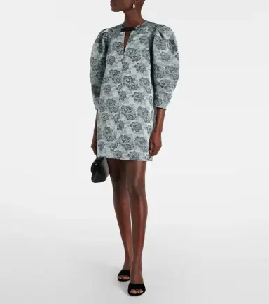 Ganni Floral jacquard minidress | Thumbnail 2