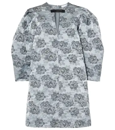 Ganni Floral jacquard minidress | Thumbnail 1