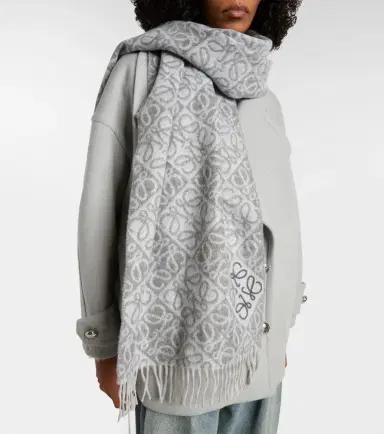 Loewe Anagram wool and cashmere scarf | Thumbnail 5 Loewe Anagram wool and cashmere scarf | Thumbnail 5