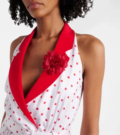 Rodarte Polka-dot belted silk twill midi dress | Thumbnail 2