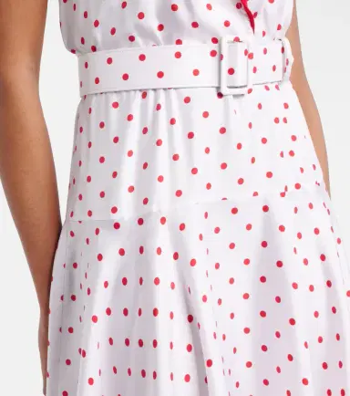 Rodarte Polka-dot belted silk twill midi dress | Thumbnail 4