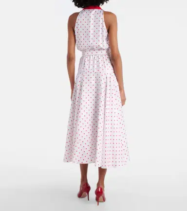 Rodarte Polka-dot belted silk twill midi dress | Thumbnail 5