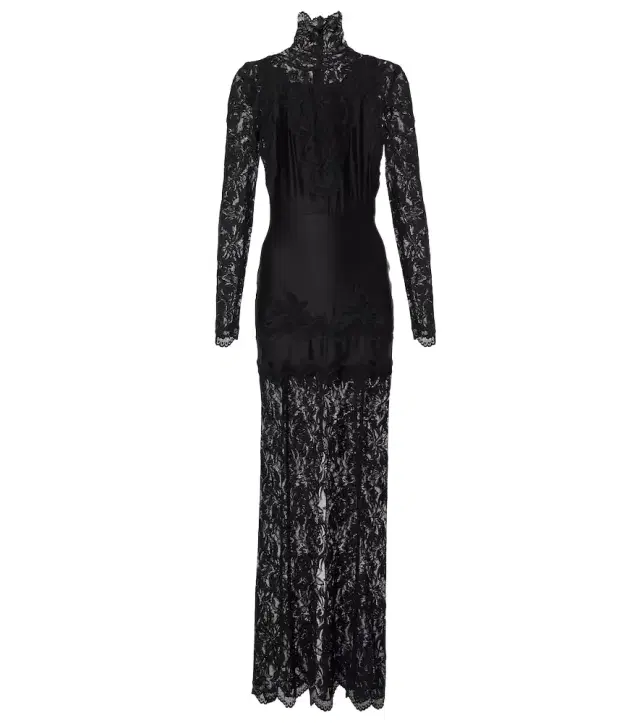 Rabanne Lace-trimmed maxi dress