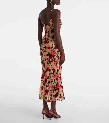 Rodarte Sheer floral velvet devoré slip dress | Thumbnail 2