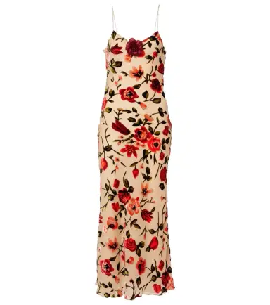 Rodarte Sheer floral velvet devoré slip dress | Thumbnail 1