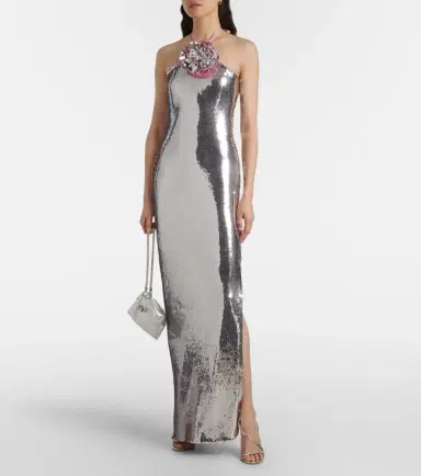 Rodarte Floral-appliqué sequined gown | Thumbnail 2 Rodarte Floral-appliqué sequined gown | Thumbnail 2
