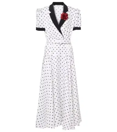 Rodarte Polka Dot silk twill midi dress | Thumbnail 1