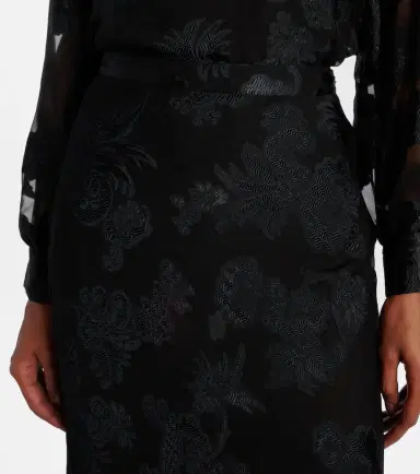 Etro Paisley satin maxi skirt | Thumbnail 3