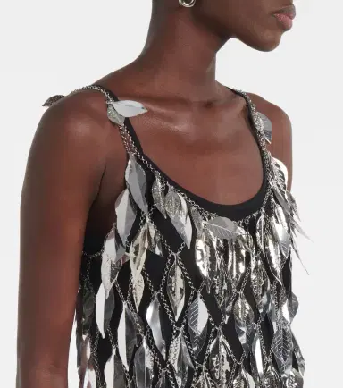 Rabanne Chain-detail embellished minidress | Thumbnail 2