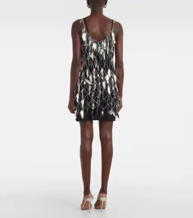 Rabanne Chain-detail embellished minidress | Thumbnail 4
