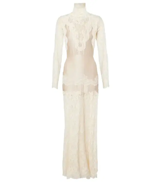 Rabanne Lace-trimmed maxi dress