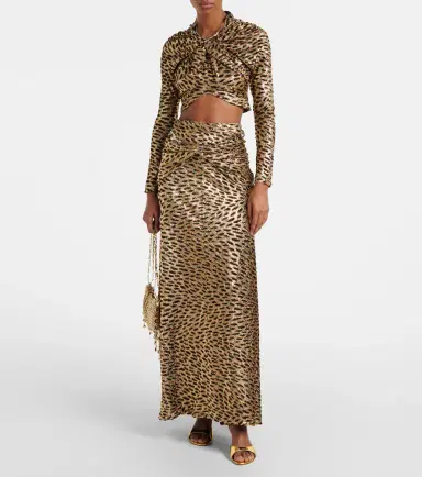 Rabanne Tiger-print metallic top | Thumbnail 2