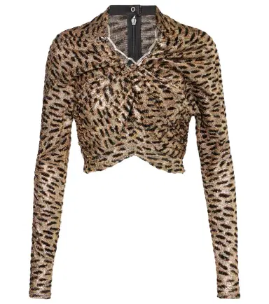 Rabanne Tiger-print metallic top | Thumbnail 1
