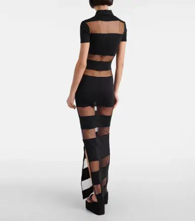 Coperni Striped shee-paneled maxi dress | Thumbnail 3