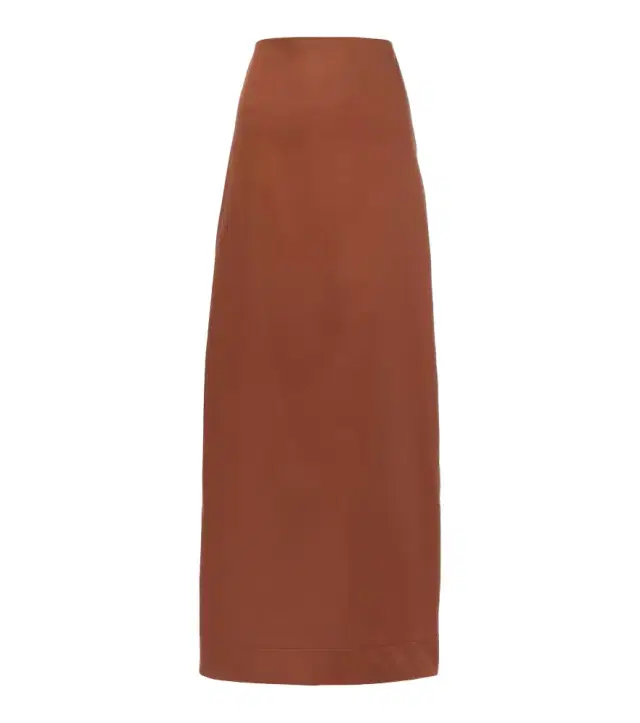 Adriana Degreas Solid cotton maxi skirt