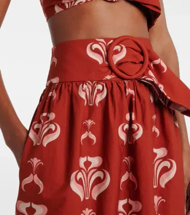 ADRIANA DEGREAS Printed cotton maxi skirt | Thumbnail 2