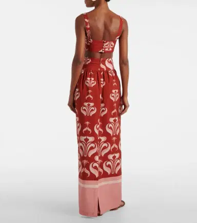ADRIANA DEGREAS Printed cotton maxi skirt | Thumbnail 3