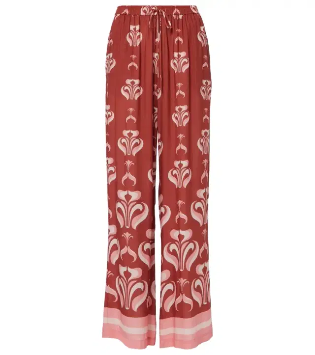 ADRIANA DEGREAS Printed wide-leg pants