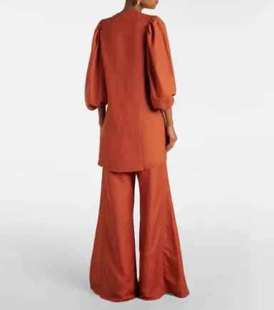 ADRIANA DEGREAS Solid linen-blend shirt | Thumbnail 3