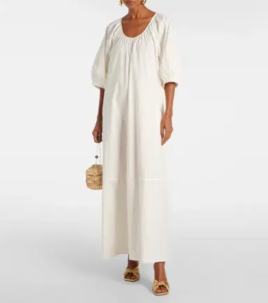 ADRIANA DEGREAS Solid cotton maxi dress | Thumbnail 2