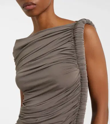 Alaïa Alaïa Asymmetric midi dress | Thumbnail 4